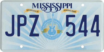 MS license plate JPZ544