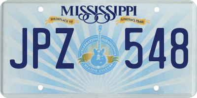 MS license plate JPZ548