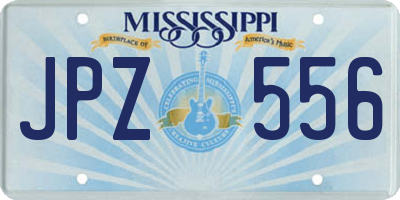 MS license plate JPZ556