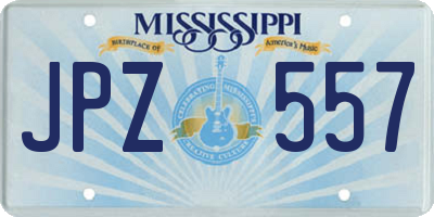 MS license plate JPZ557