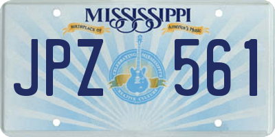 MS license plate JPZ561