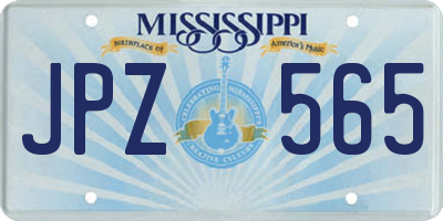MS license plate JPZ565