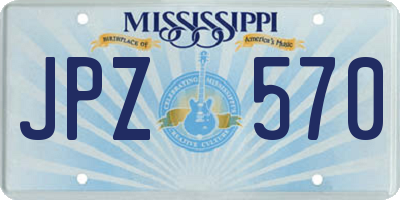 MS license plate JPZ570