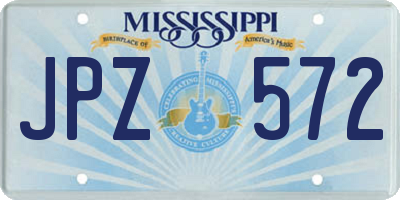 MS license plate JPZ572