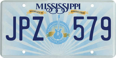 MS license plate JPZ579