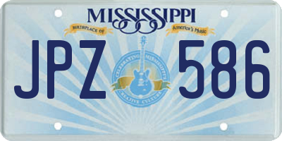 MS license plate JPZ586