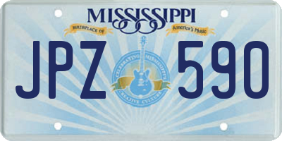 MS license plate JPZ590