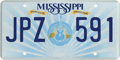 MS license plate JPZ591