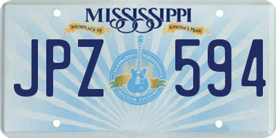 MS license plate JPZ594