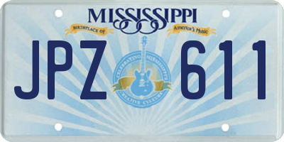 MS license plate JPZ611