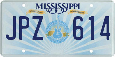 MS license plate JPZ614