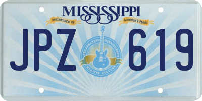 MS license plate JPZ619