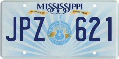 MS license plate JPZ621
