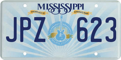 MS license plate JPZ623