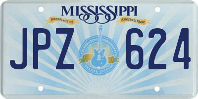 MS license plate JPZ624
