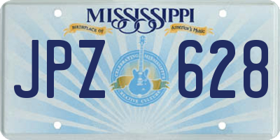 MS license plate JPZ628