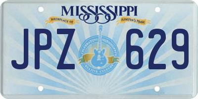MS license plate JPZ629