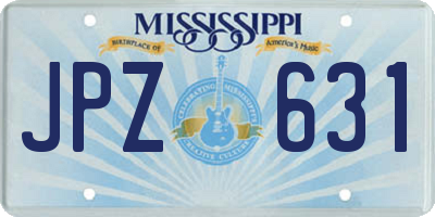 MS license plate JPZ631