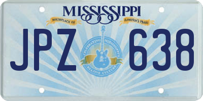 MS license plate JPZ638