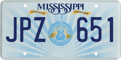 MS license plate JPZ651