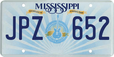 MS license plate JPZ652