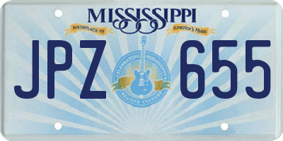 MS license plate JPZ655