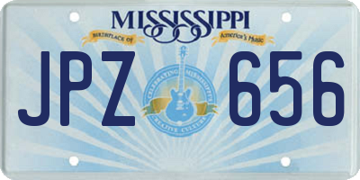 MS license plate JPZ656