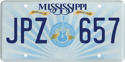MS license plate JPZ657