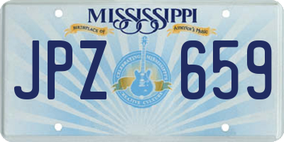 MS license plate JPZ659