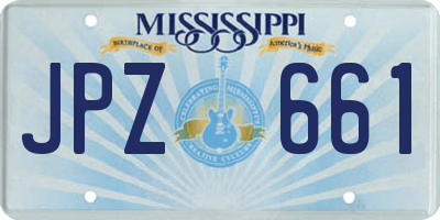 MS license plate JPZ661
