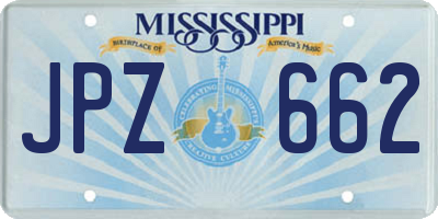 MS license plate JPZ662