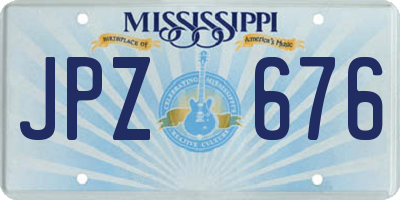 MS license plate JPZ676
