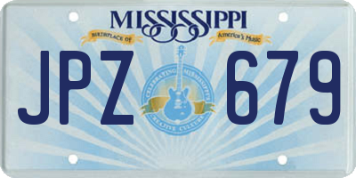 MS license plate JPZ679