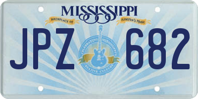 MS license plate JPZ682