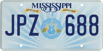 MS license plate JPZ688