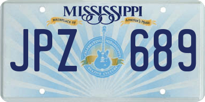 MS license plate JPZ689