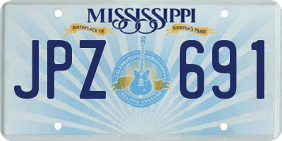 MS license plate JPZ691