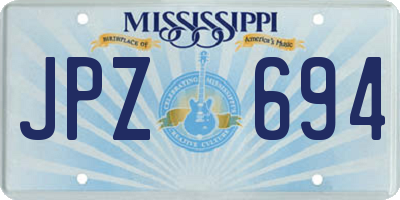 MS license plate JPZ694