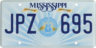 MS license plate JPZ695