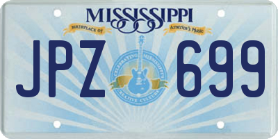 MS license plate JPZ699