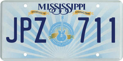 MS license plate JPZ711
