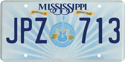 MS license plate JPZ713