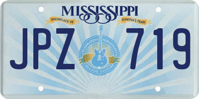 MS license plate JPZ719