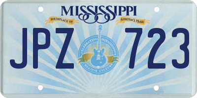 MS license plate JPZ723