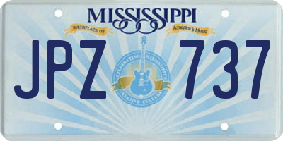 MS license plate JPZ737