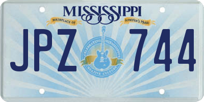 MS license plate JPZ744