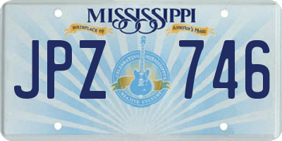 MS license plate JPZ746