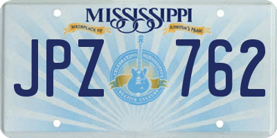 MS license plate JPZ762