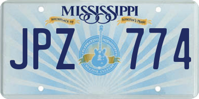 MS license plate JPZ774