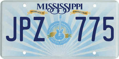 MS license plate JPZ775